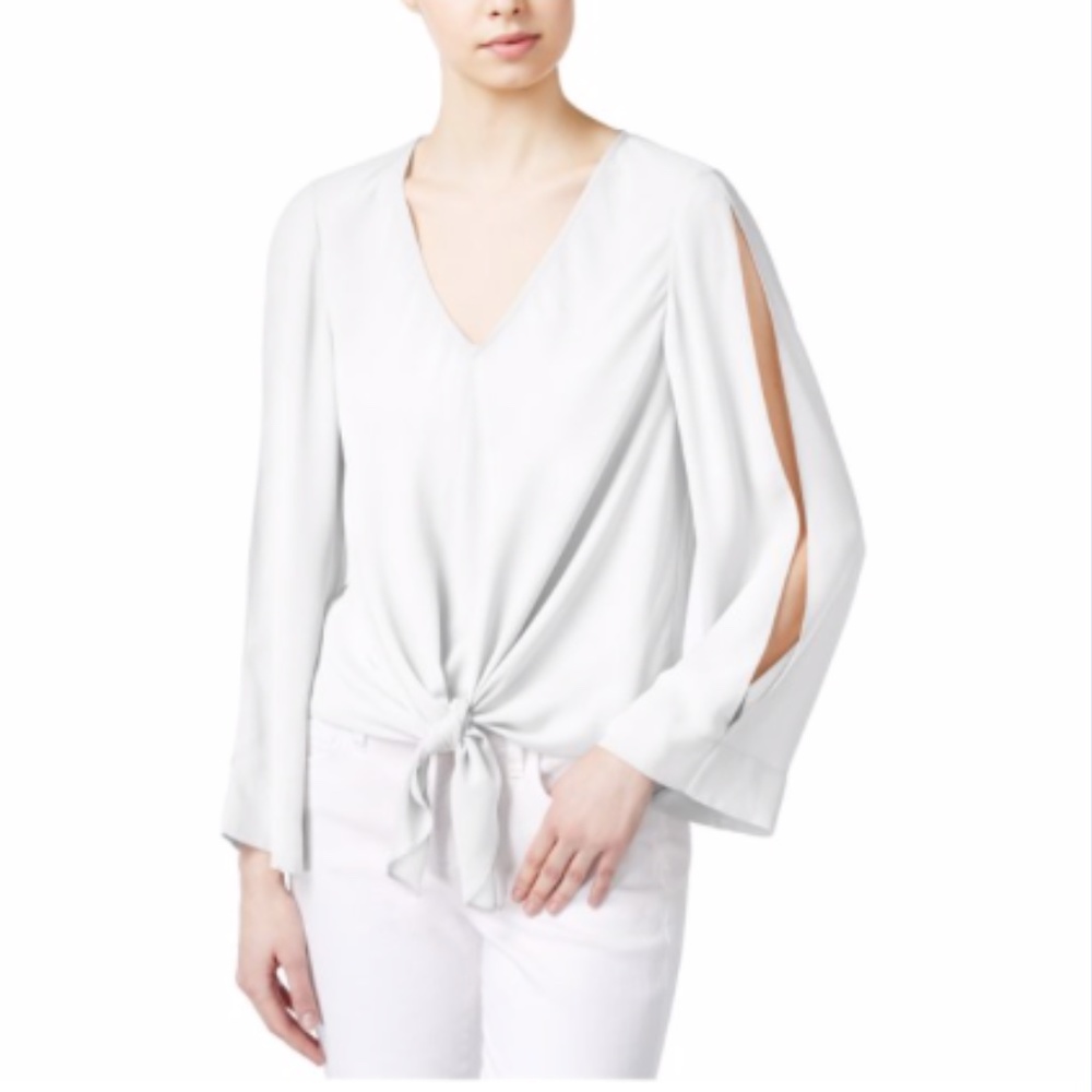 Rachel Roy // sheer white blouse 🤍 - Picture 1 of 5